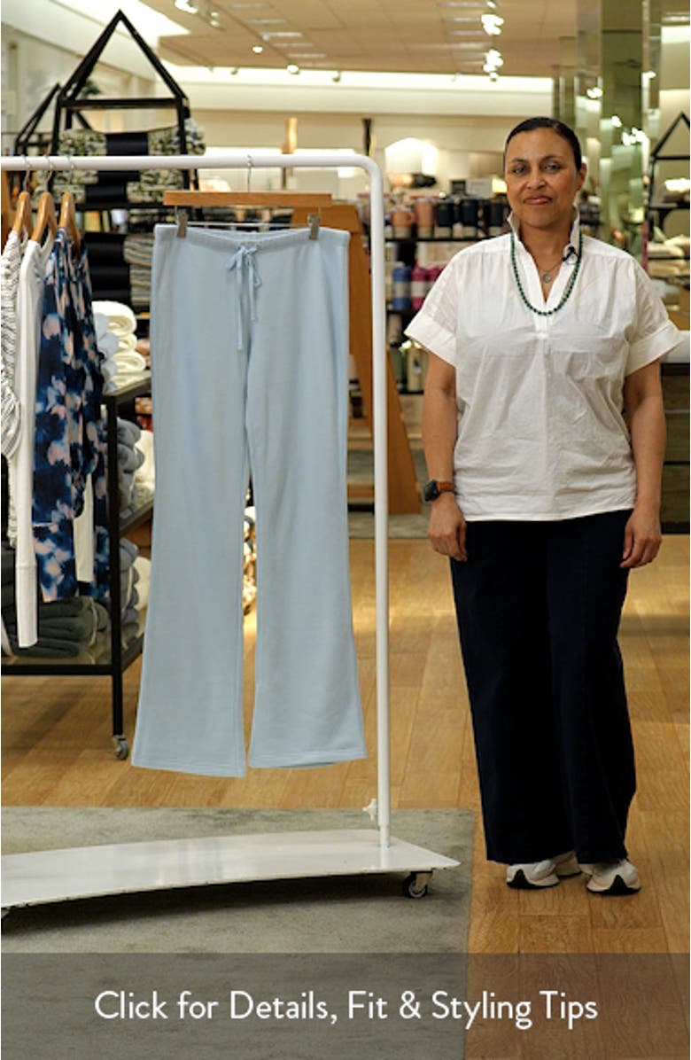 Drapey French Terry Straight Leg Pants, sales video thumbnail