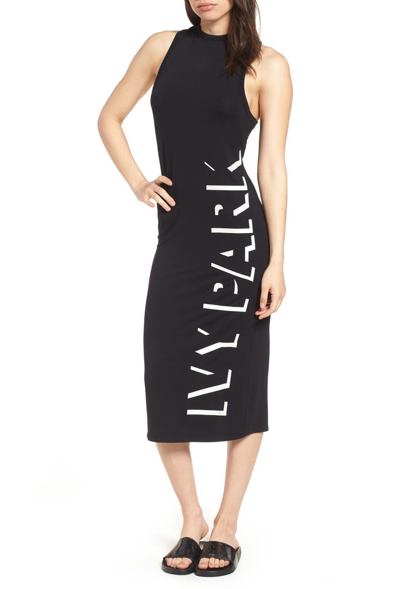 Shadow Logo Dress, Main, color, BLACK