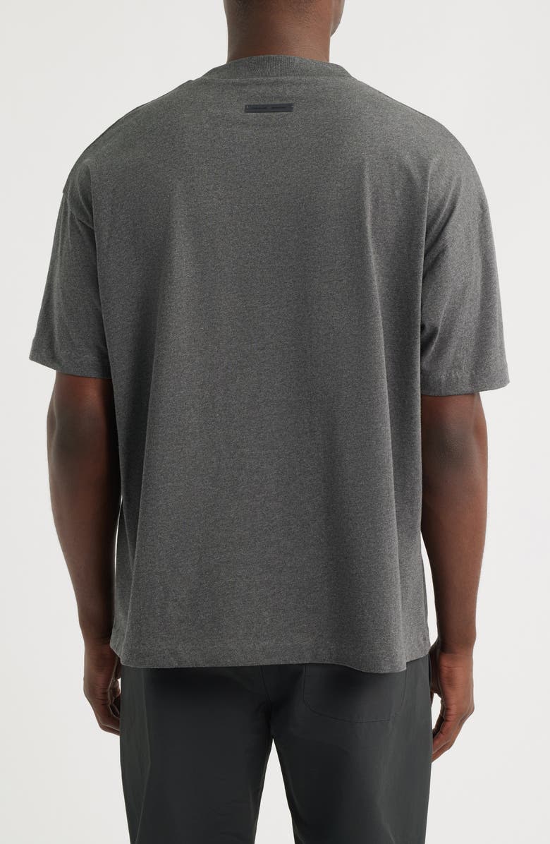 Fear of God Essentials Embroidered Classic Short Sleeve Cotton T-Shirt, Alternate, color, Charcoal Heather