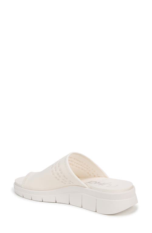 Ryka Women's Elegance Washable Toe Loop Slide Sandals In White