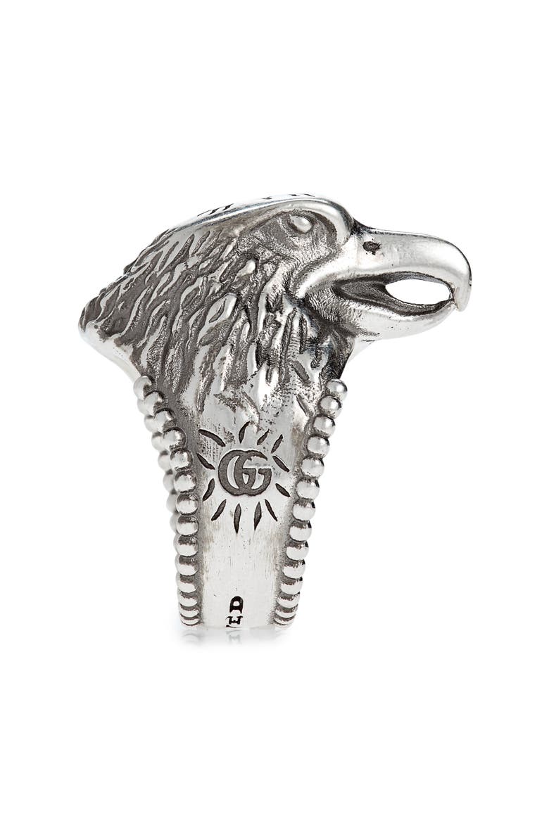Eagle Ring, Alternate, color, SILVER