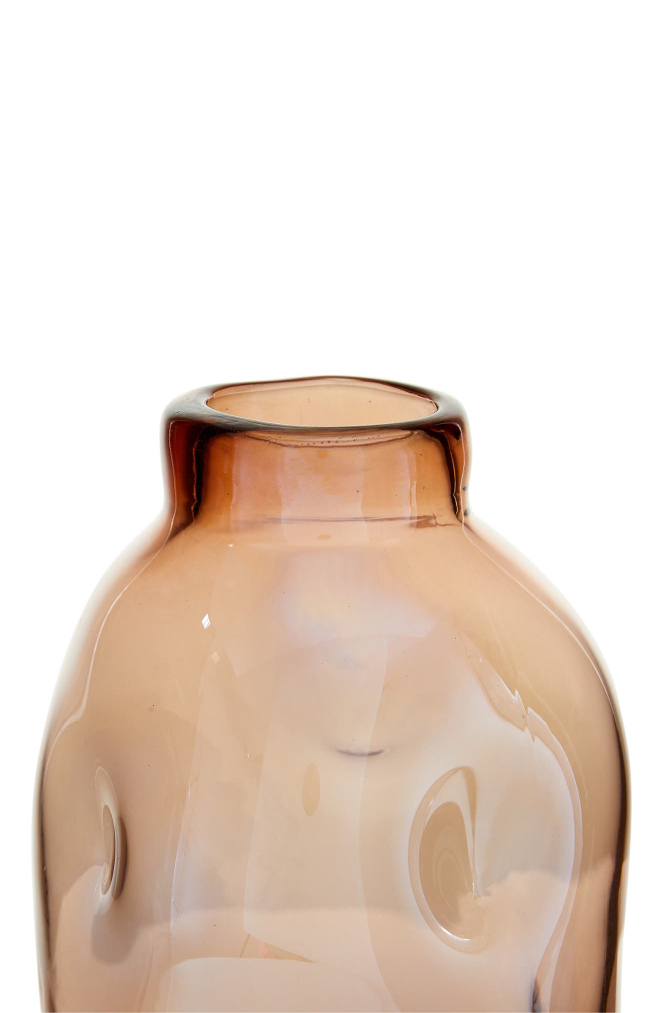 WILLOW ROW Tall Dimpled Translucent & Red Vase | Nordstromrack
