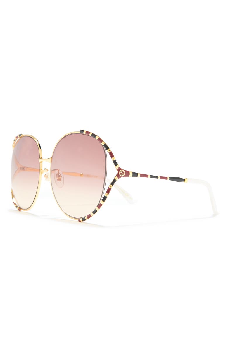 Gucci 59mm Round Sunglasses, Alternate, color,