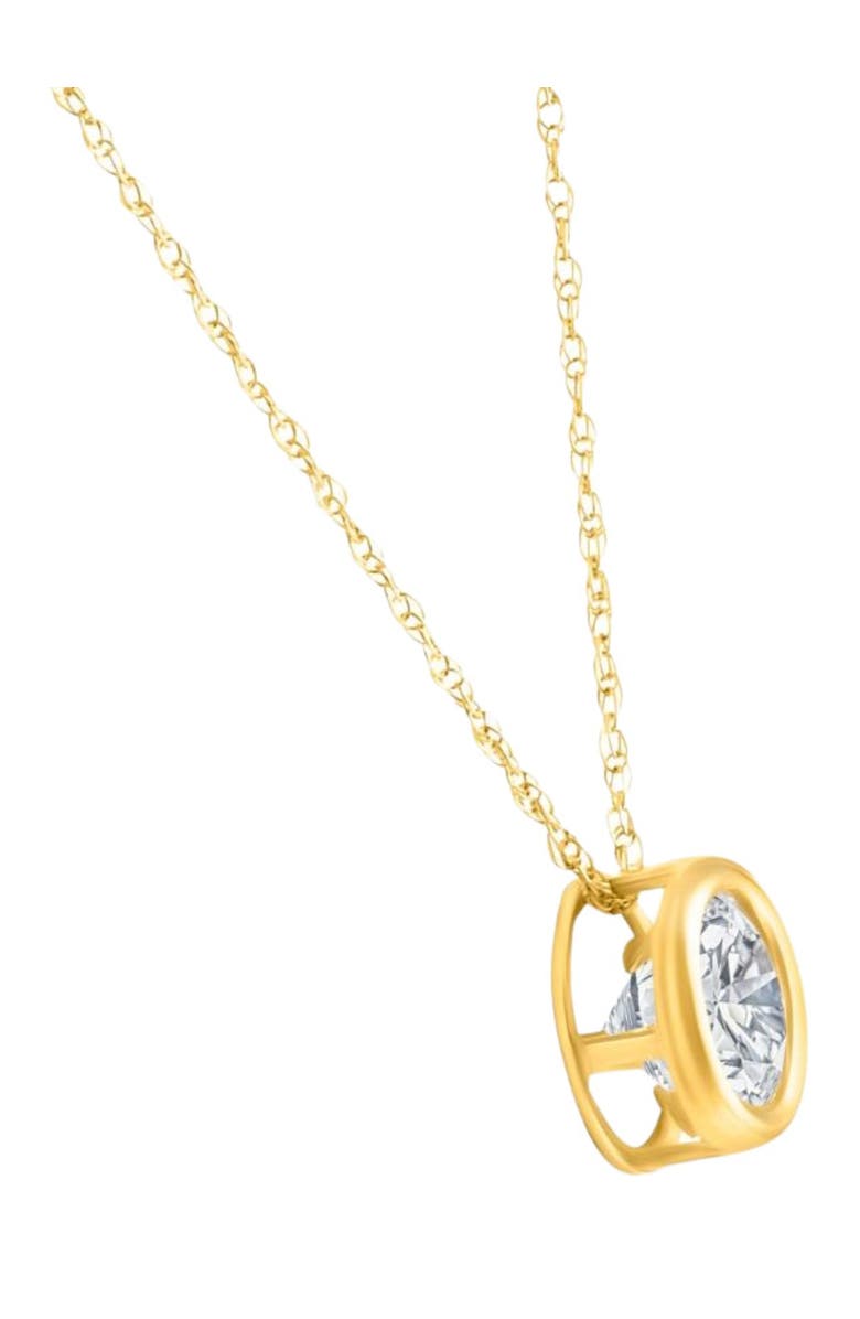 Bliss Diamond .90Ct Diamond Bezel Pendant Solitaire Necklace 14k Gold Lab Grown, Alternate, color, 14K Yellow Gold