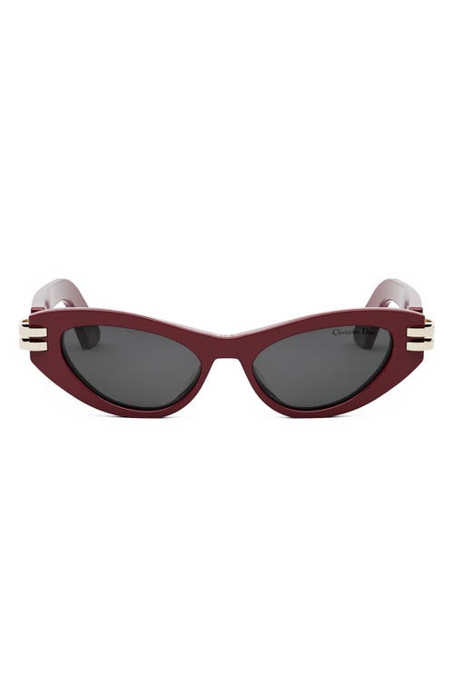 Cdior B1U 50mm Butterfly Sunglasses in Shiny Red /Smoke 