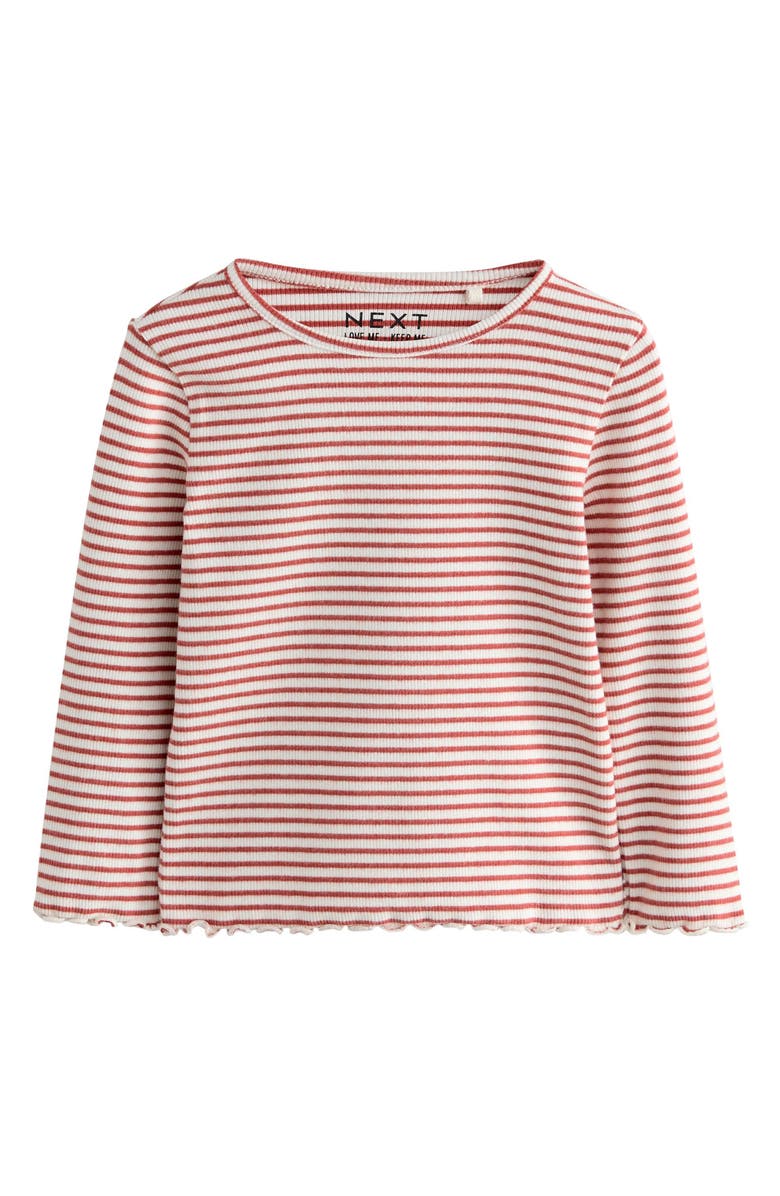 NEXT Kids' 5-Pack Ribbed T-Shirts, Alternate, color, Orange Multi