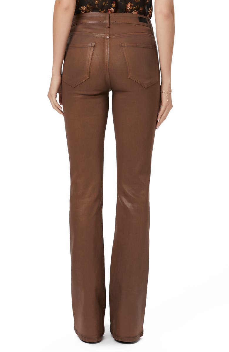 PAIGE Laurel Canyon Coated High Waist Flare Jeans, Alternate, color,