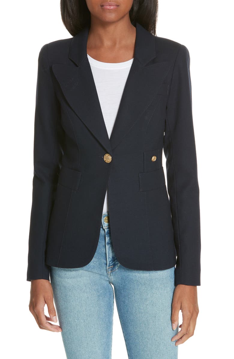 Smythe Classic Duchess Blazer, Main, color, Navy