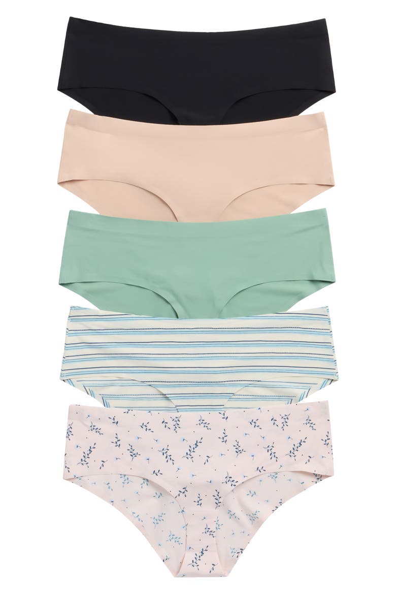 Sandra Assorted Mid Rise Hipster - Pack of 5, Main, color, BASICS