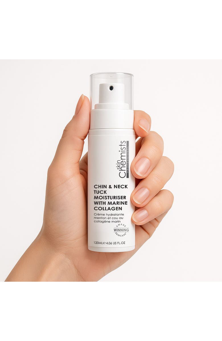 SKINCHEMISTS Chin & Neck Tuck Moisturiser with Marine Collagen 120ml, Alternate, color, White