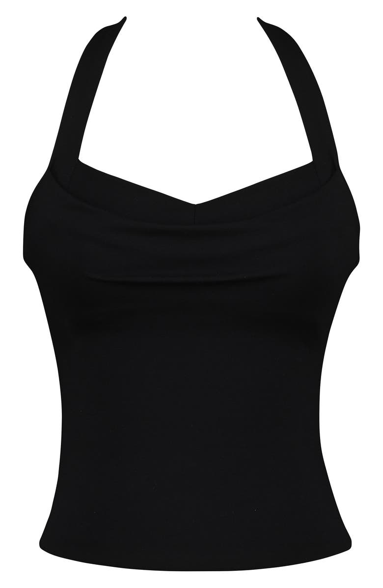 HOUSE OF CB The Peekaboo Halter Corset Top, Alternate, color, Black