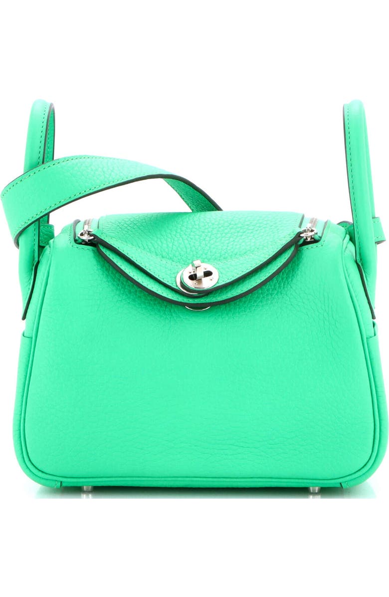 Pre-Owned Hermes Lindy Bag Clemence Mini, Main, color, Vert Comics