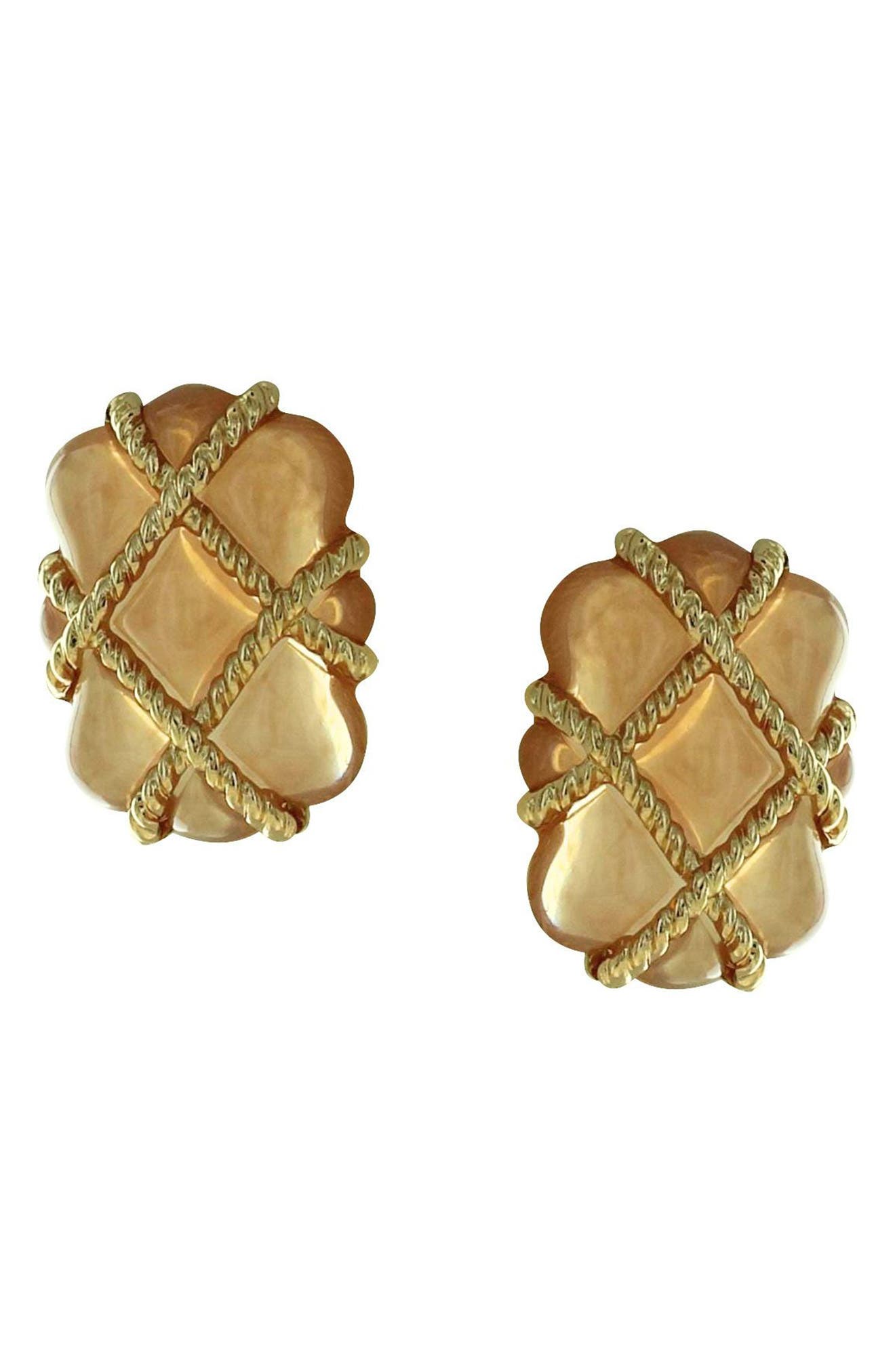 OLIVIA WELLES Quilted Statement Earrings