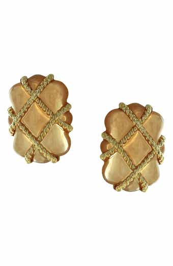 Quilted Statement Earrings