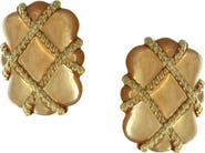 OLIVIA WELLES Quilted Statement Earrings
