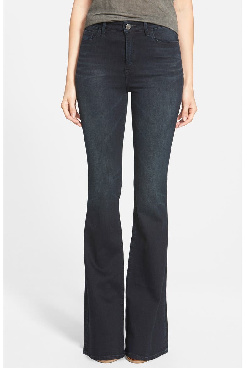 Treasure&Bond High Rise Flare Jeans, Main, color, LUXE BLUE BLACK