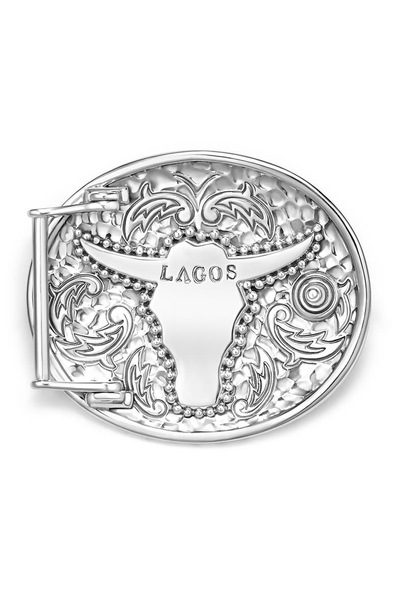 Men's Anthem Longhorn Belt Buckle, Alternate, color, TURQUOISE