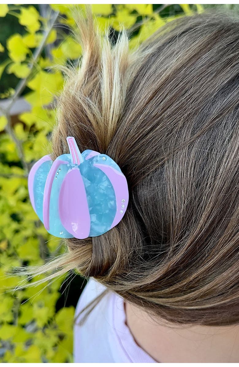 Centinelle Blue Pumpkin Hair Claw, Alternate, color, Blue