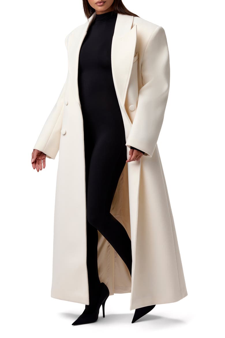 Power Oversized Coat, Alternate, color, BONE