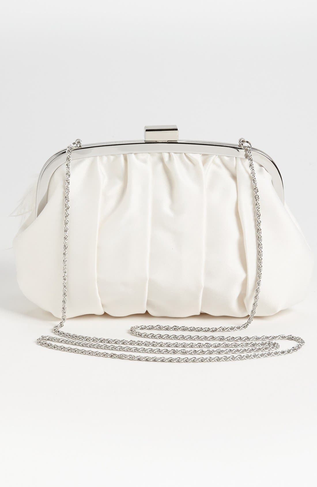 Feather Clutch, Alternate, color, IVORY