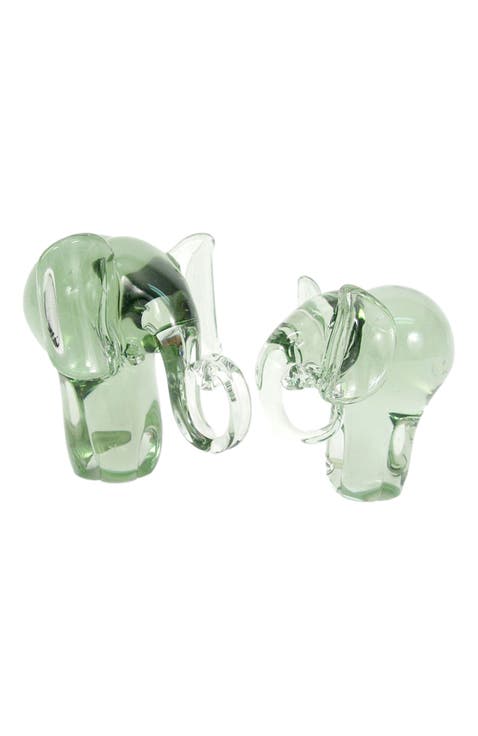 Recycled Glass Elephant