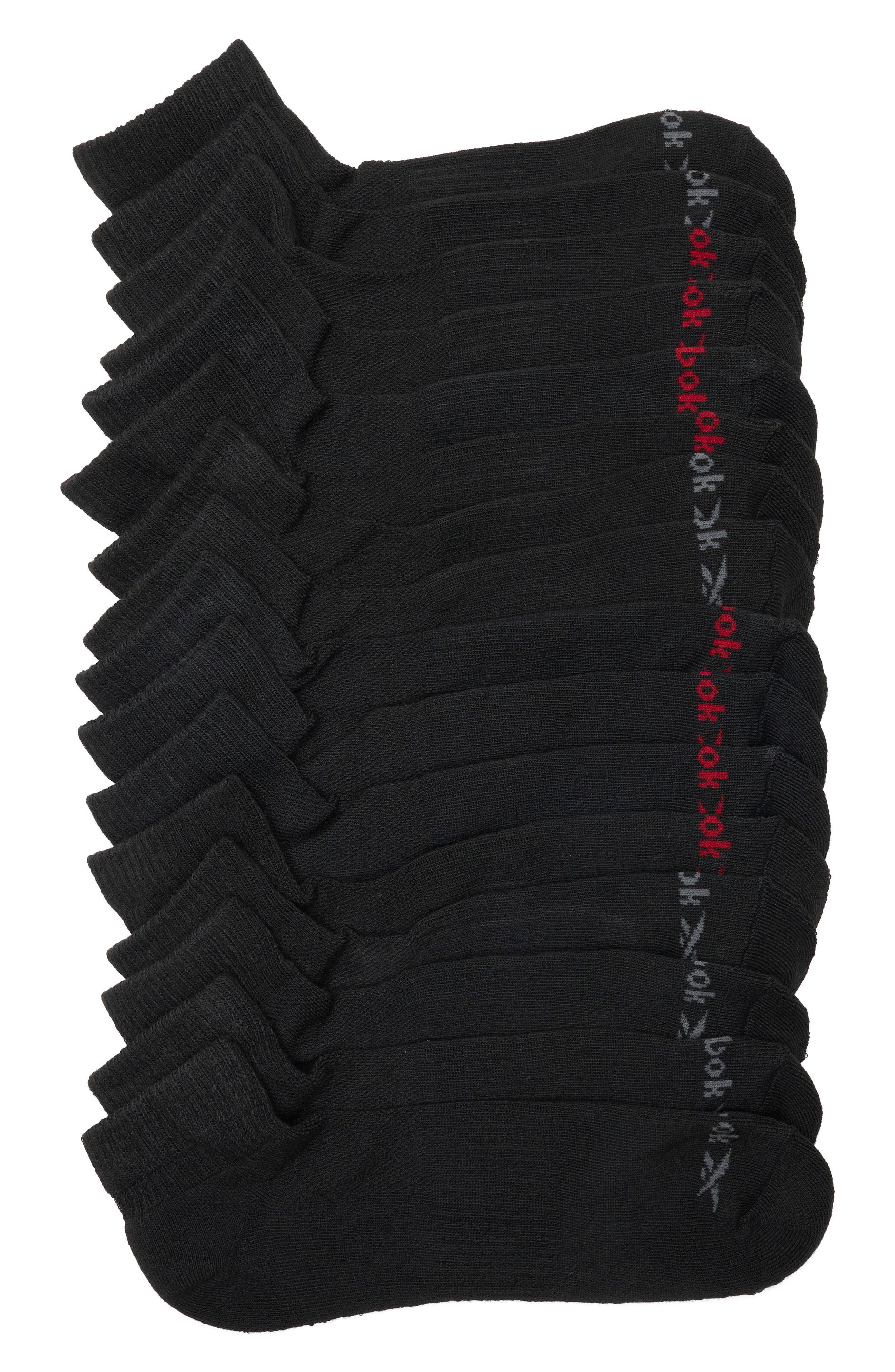 Reebok 8-Pack Assorted Terry Quarter Socks
