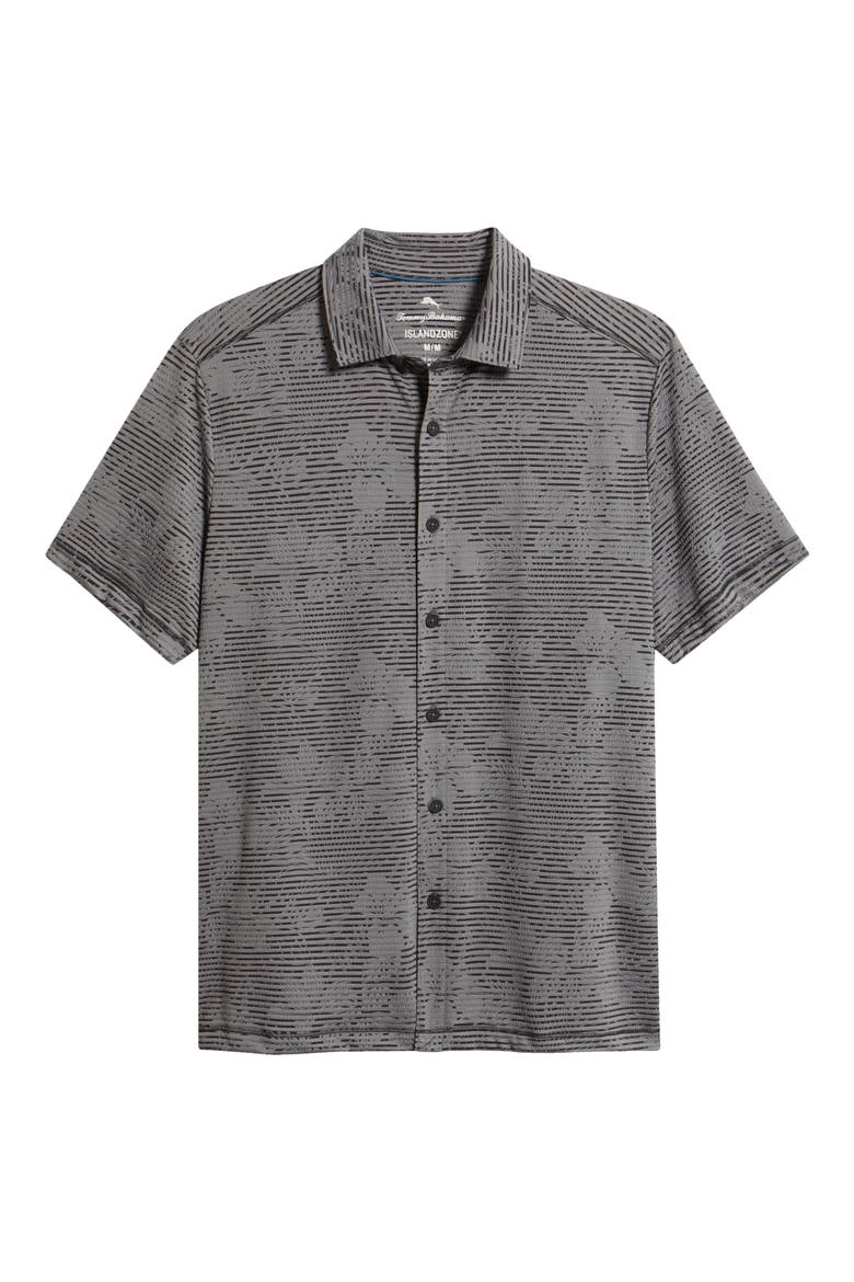 Costa Wave Twilight Canopy Seersucker Stripe IslandZone® Short Sleeve Button-Up Shirt, Alternate, color, NIGHT CAP