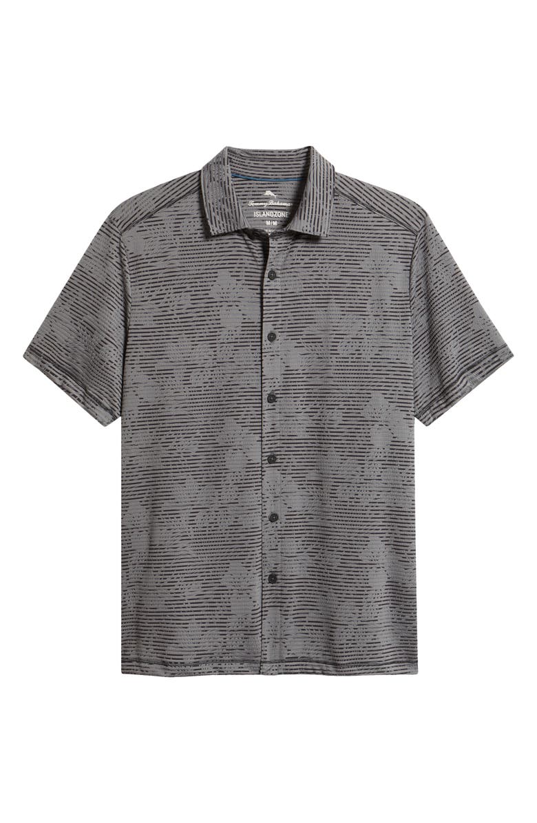 Tommy Bahama Costa Wave Twilight Canopy Seersucker Stripe IslandZone<sup>®</sup> Short Sleeve Button-Up Shirt, Alternate, color, Night Cap