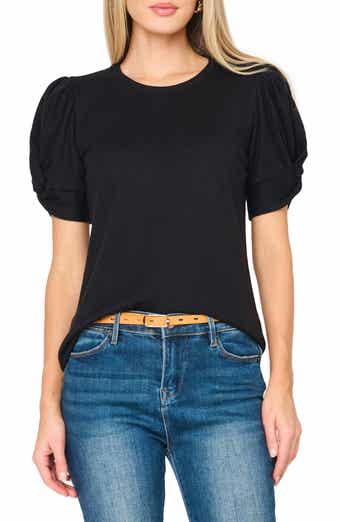 GIBSONLOOK Twist Puff Sleeve Luxe T-Shirt