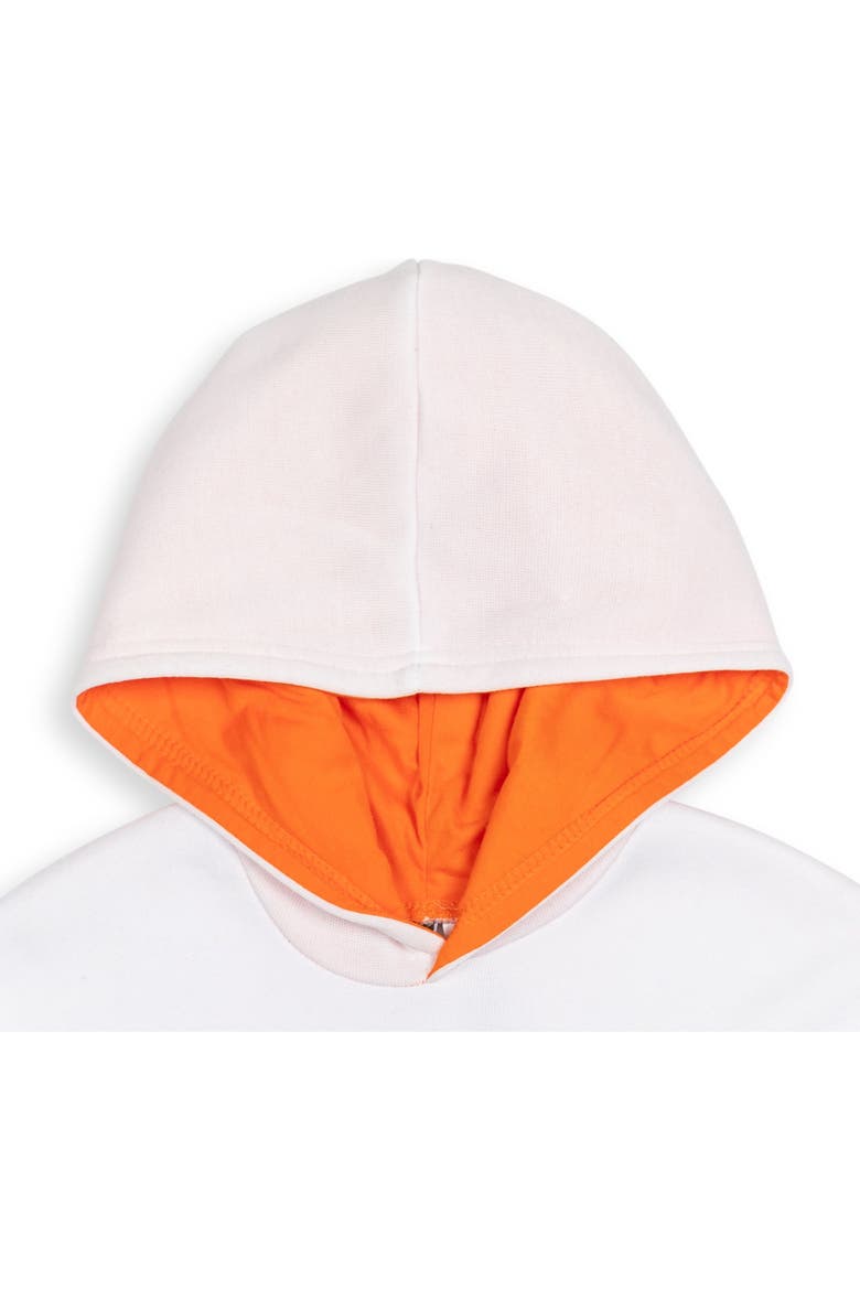Fleece Pullover Hoodie, Alternate, color, White Orange BB8