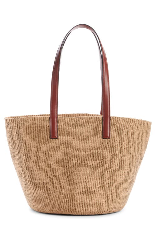 Chloé Beige Horse Medal Large Basket Bag In 27s Sepia Brown