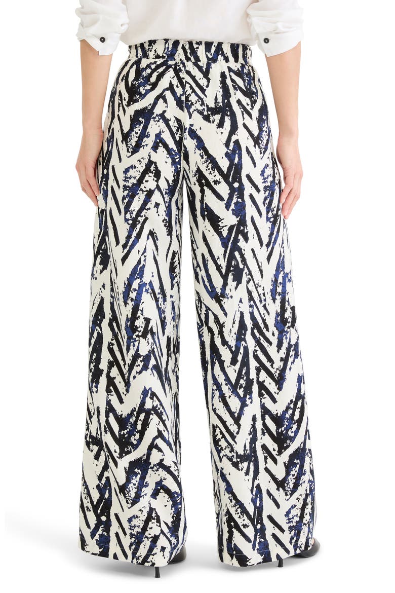Crosshatch Linen Blend Pants, Alternate, color, INDIGO MULTI