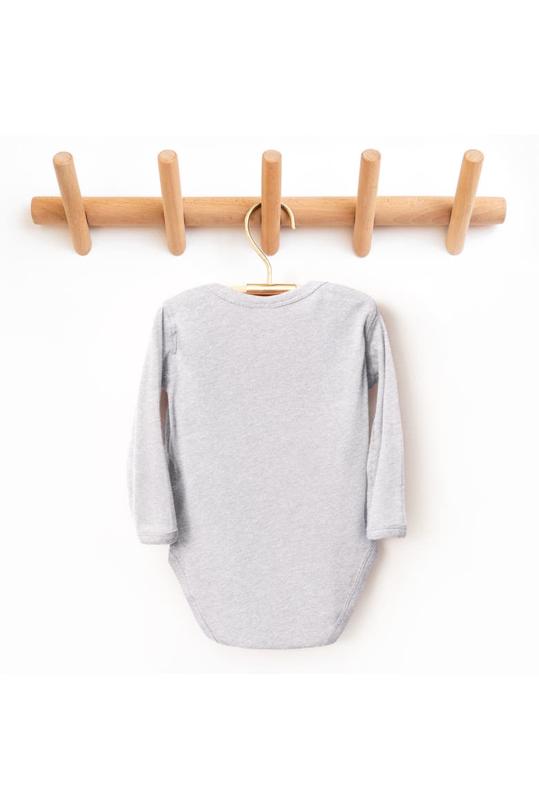 Monster Truck Ghost Infant Long Sleeve Bodysuit, Alternate, color, Heather Grey