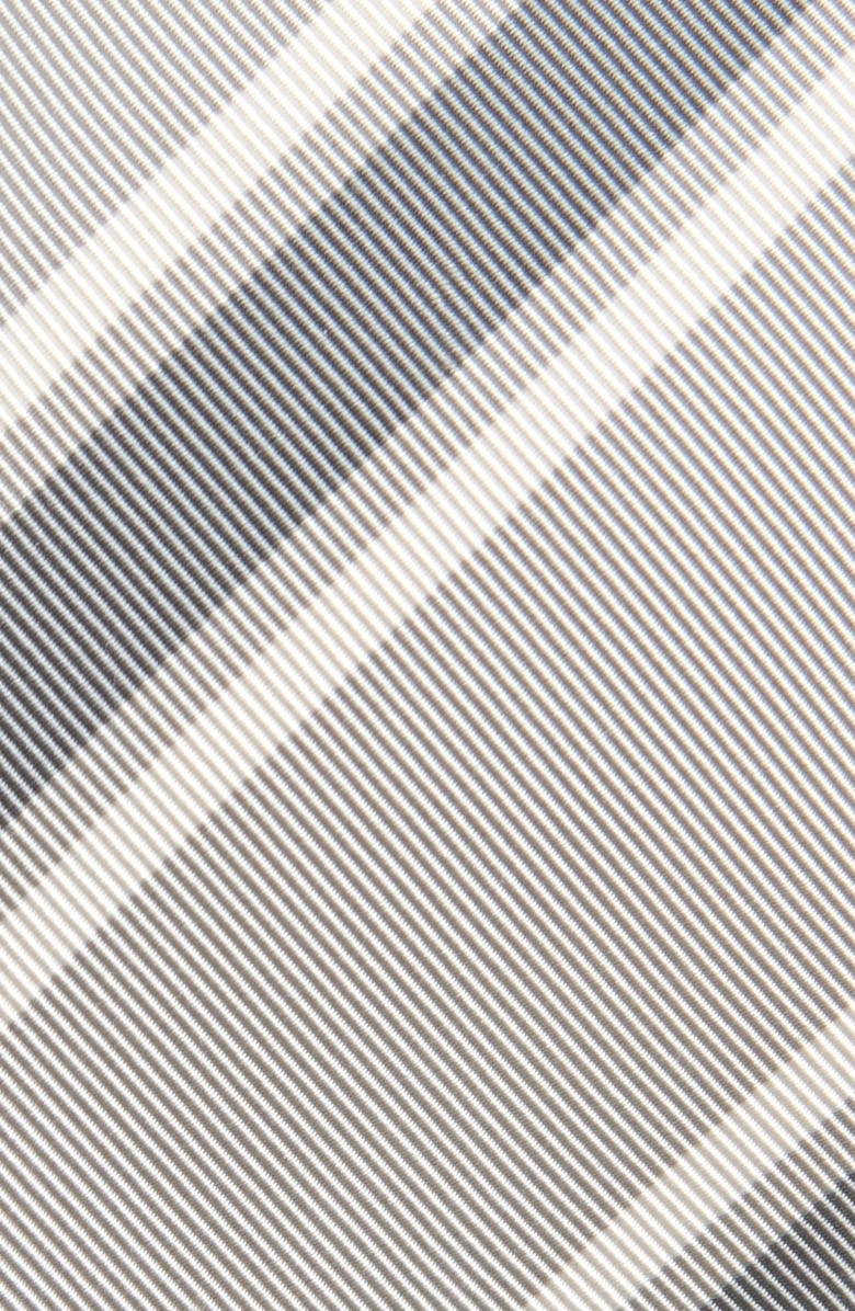 Thom Browne Classic Repp Stripe Silk & Cotton Tie, Alternate, color, Medium Grey