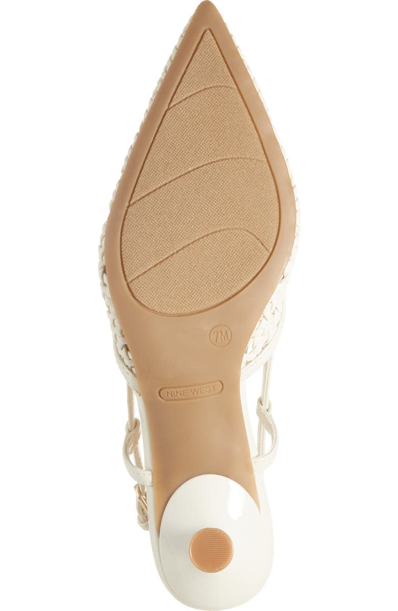 Nine West Rowen Pointed Toe Slingback Pump, Alternate, color, Ivory