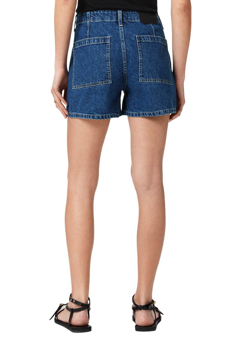 Tay Exposed Fly Denim Shorts, Alternate, color, DARK INDIGO