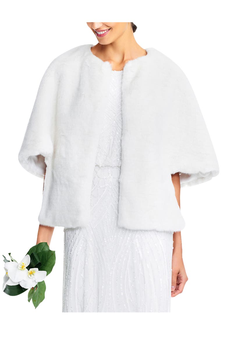 Faux Fur Jacket, Main, color, IVORY