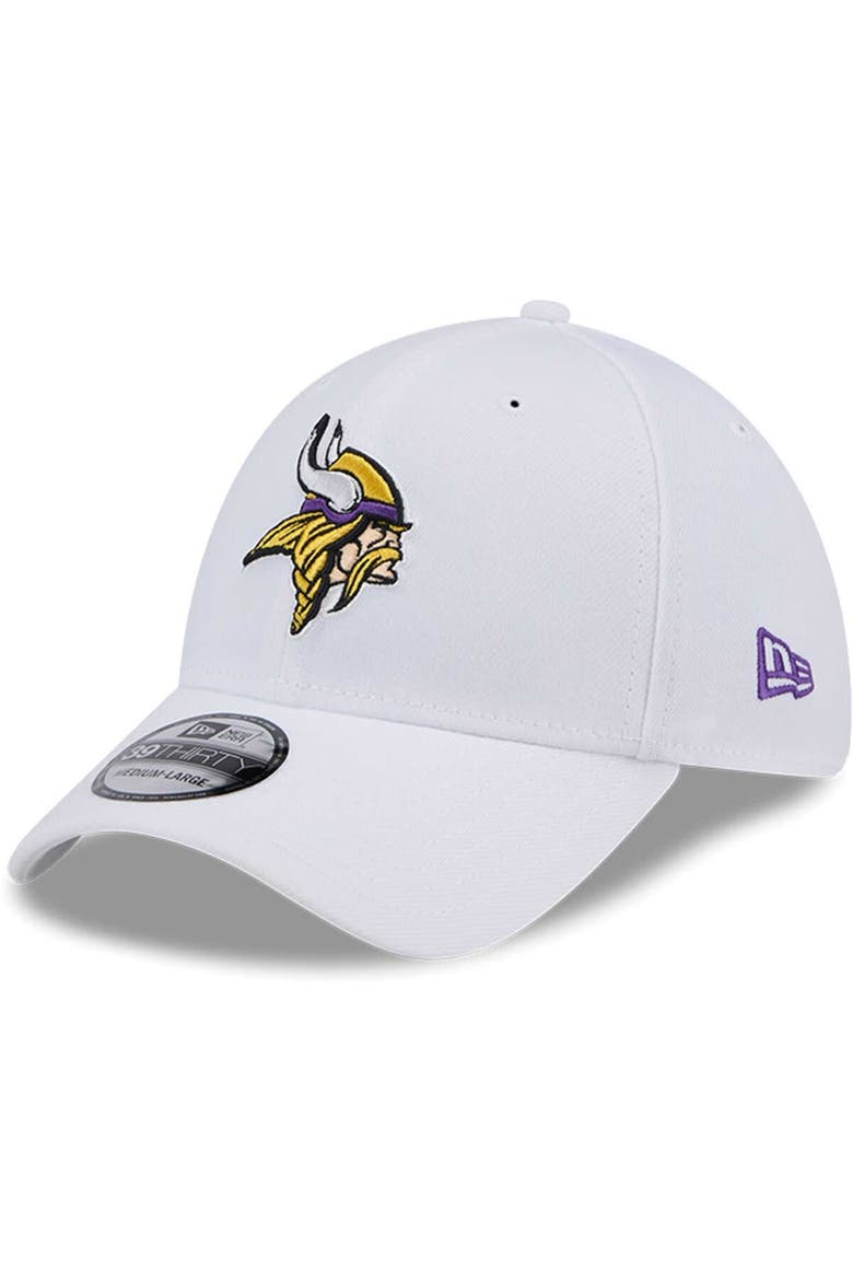 Men's New Era White Minnesota Vikings Main 39THIRTY Flex Hat, Main, color, White