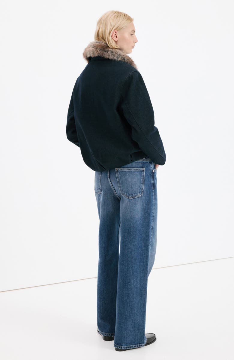 MANGO Low Rise Straight Leg Jeans, Alternate, color, Dark Blue