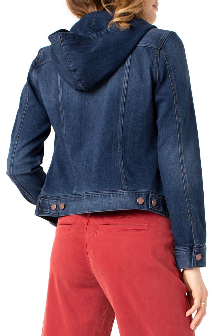 Liverpool Hooded Denim Jacket, Alternate, color, SANDERS