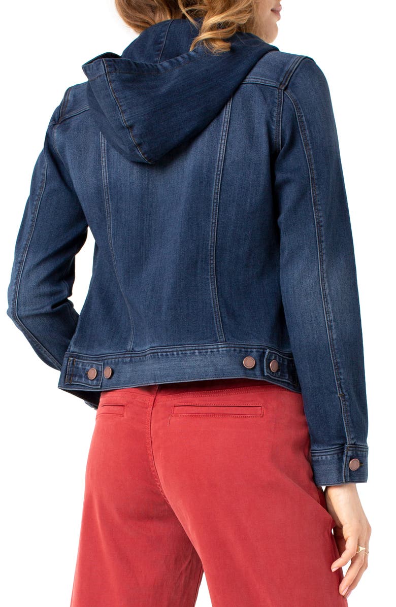 Liverpool Los Angeles Liverpool Hooded Denim Jacket, Alternate, color, 