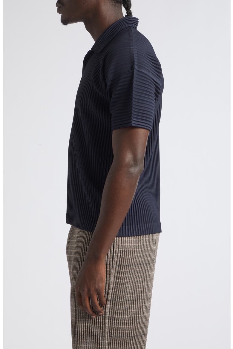Basics Pleated Polo, Alternate, color, 75-NAVY