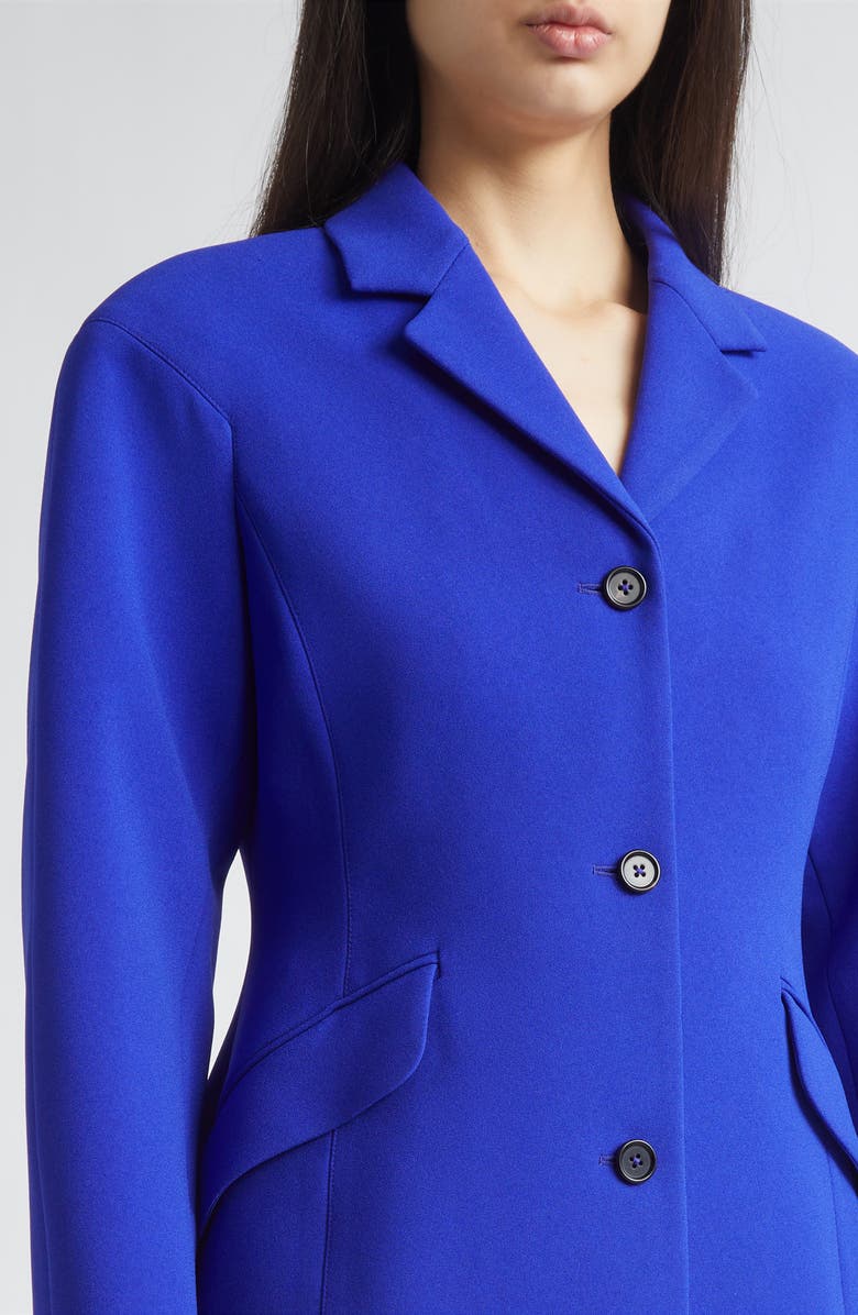 Jil Sander Sculpted Crepe Coat, Alternate, color, Bluebell