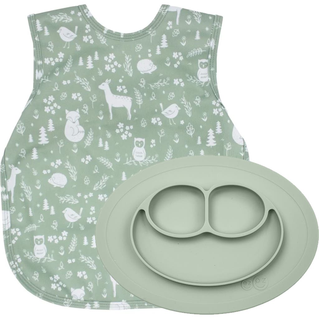 BapronBaby Forest Friends Bapron & ezpz Mini Mat Bundle in Sage  product