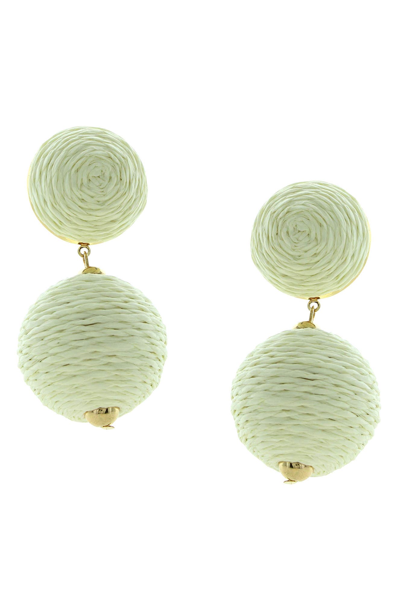 OLIVIA WELLES Gaby Raffia Drop Earrings