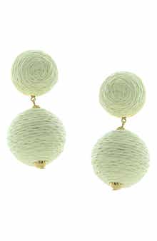 OLIVIA WELLES Gaby Raffia Drop Earrings