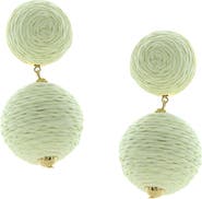 OLIVIA WELLES Gaby Raffia Drop Earrings