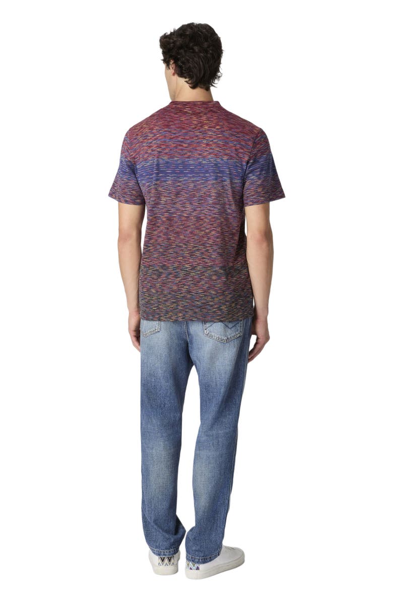 Missoni T-shirt With Faded Flame Pattern, Alternate, color, Burgundy & Blue