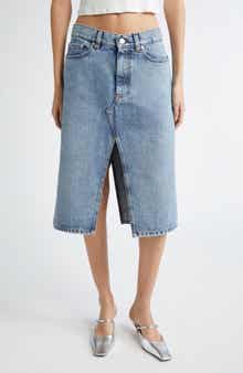 Stella McCartney Shadow Pockets Denim Skirt