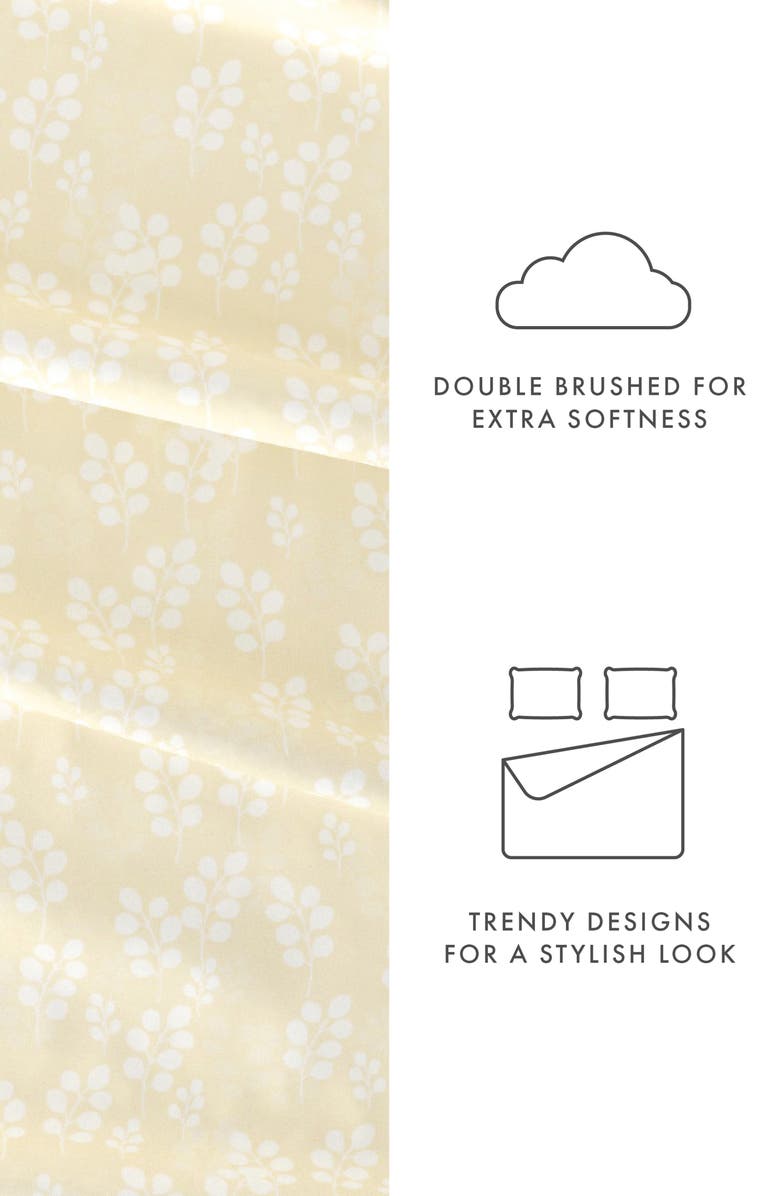 HOMESPUN Home Spun Premium Ultra Soft Wheat Pattern 4-Piece Bed Sheet Set, Alternate, color, Ivory